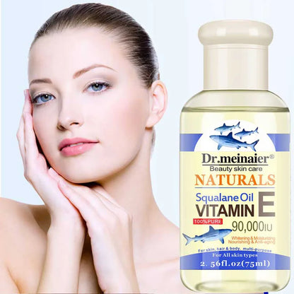 NEW Vitamin E Face Essence Oil Morning & Night Shrink Pores Korean Brightening Skin Care Essence 75ml