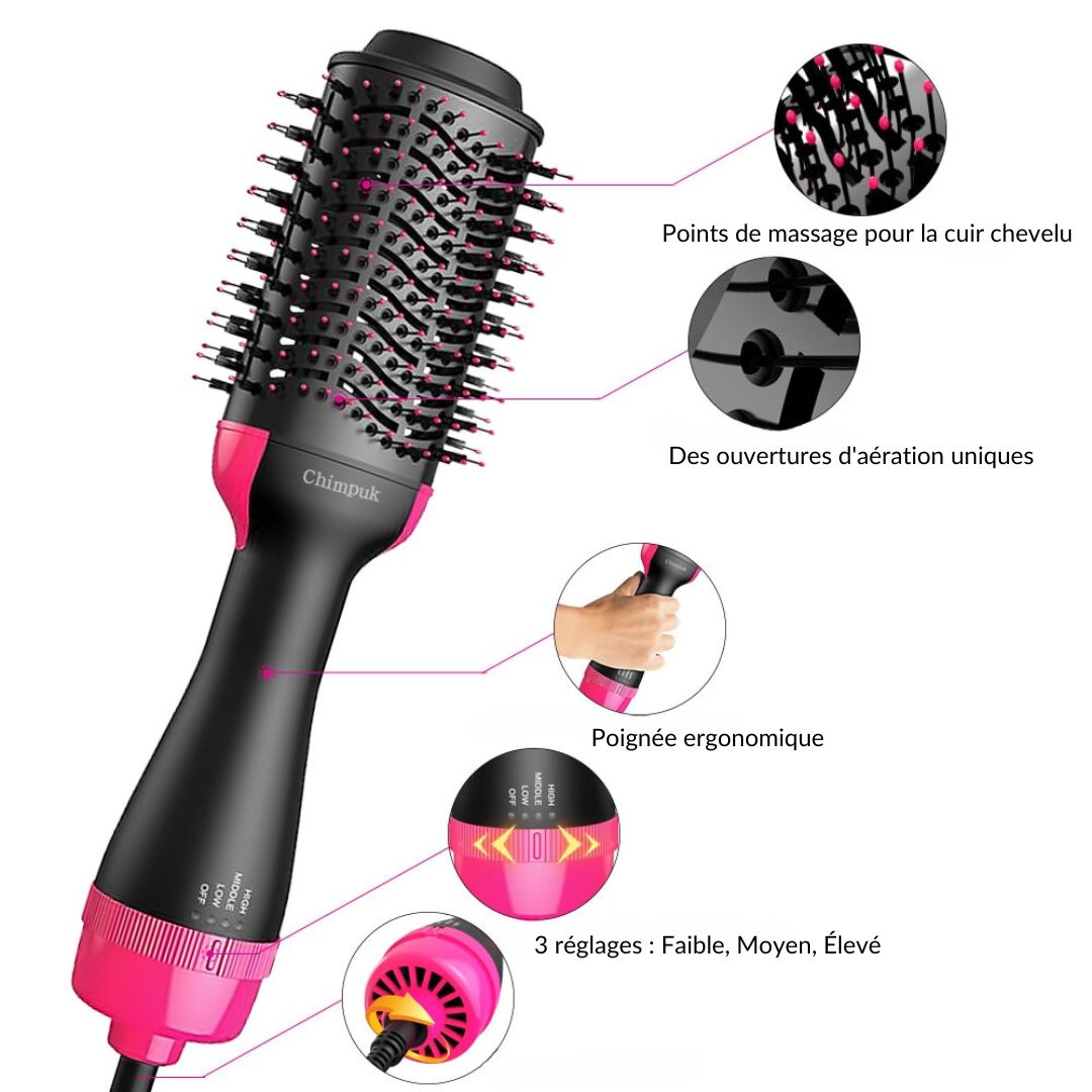 AirGlam ™ - Sèche cheveux Brosse (CJ)